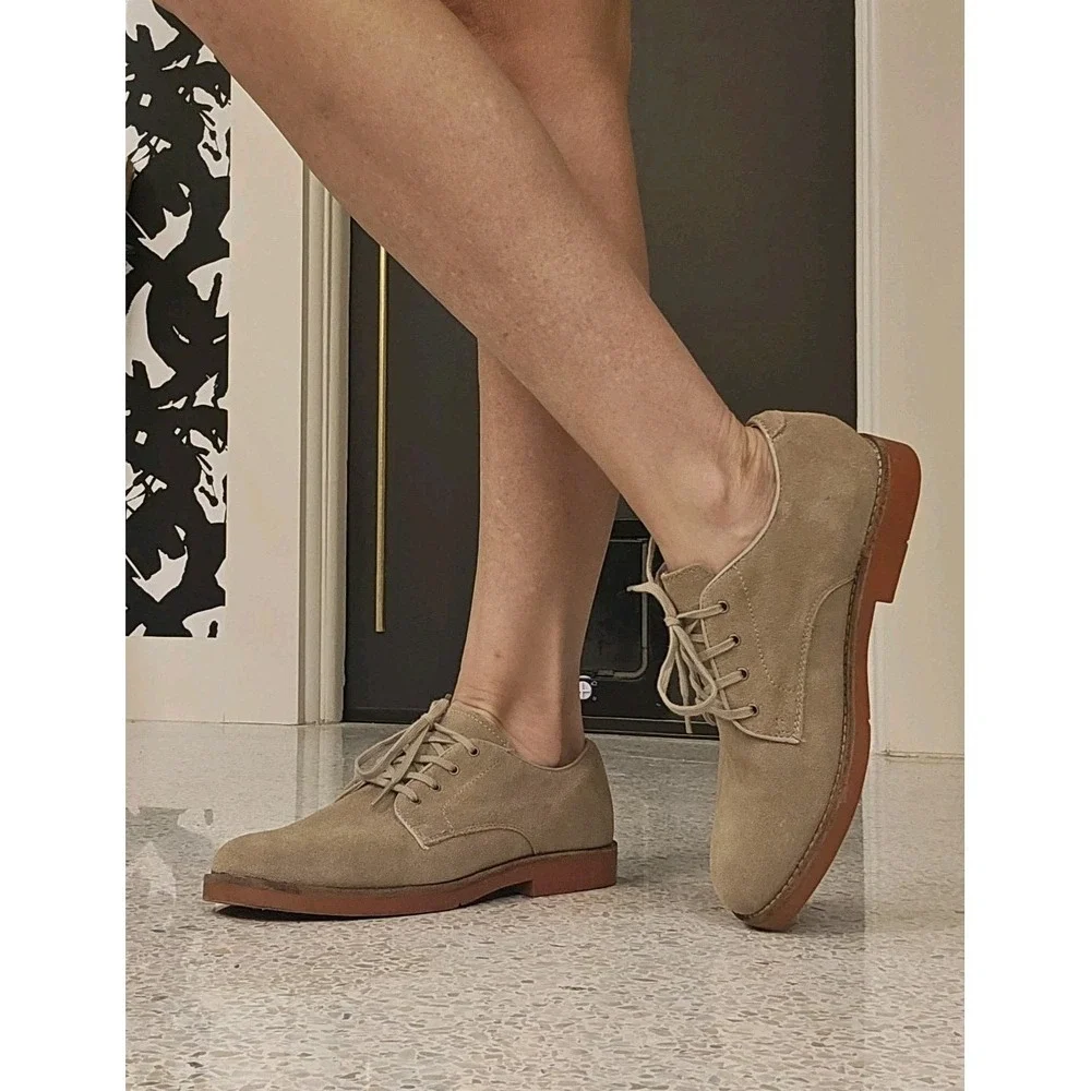 Polo Ralph Lauren Barton Buck Boys Size 6(women Sz 8) Suede Oxford Shoes‎ Preppy